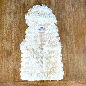 American Widgeon Girls Fluffy Faux Fur Hooded Vest